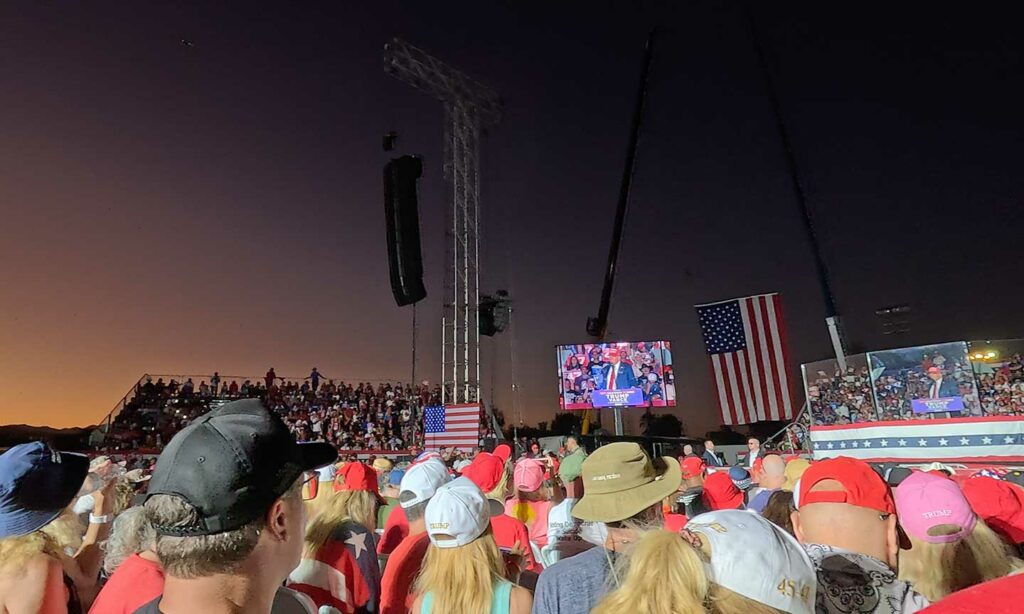 Dusk at the Trump Rally in Coachella